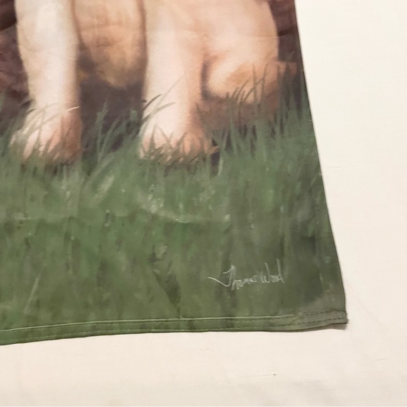 Evergreen Suede Reflections Double Sided Decorative Flag Farm Scene Puppy - Picture 5 of 16